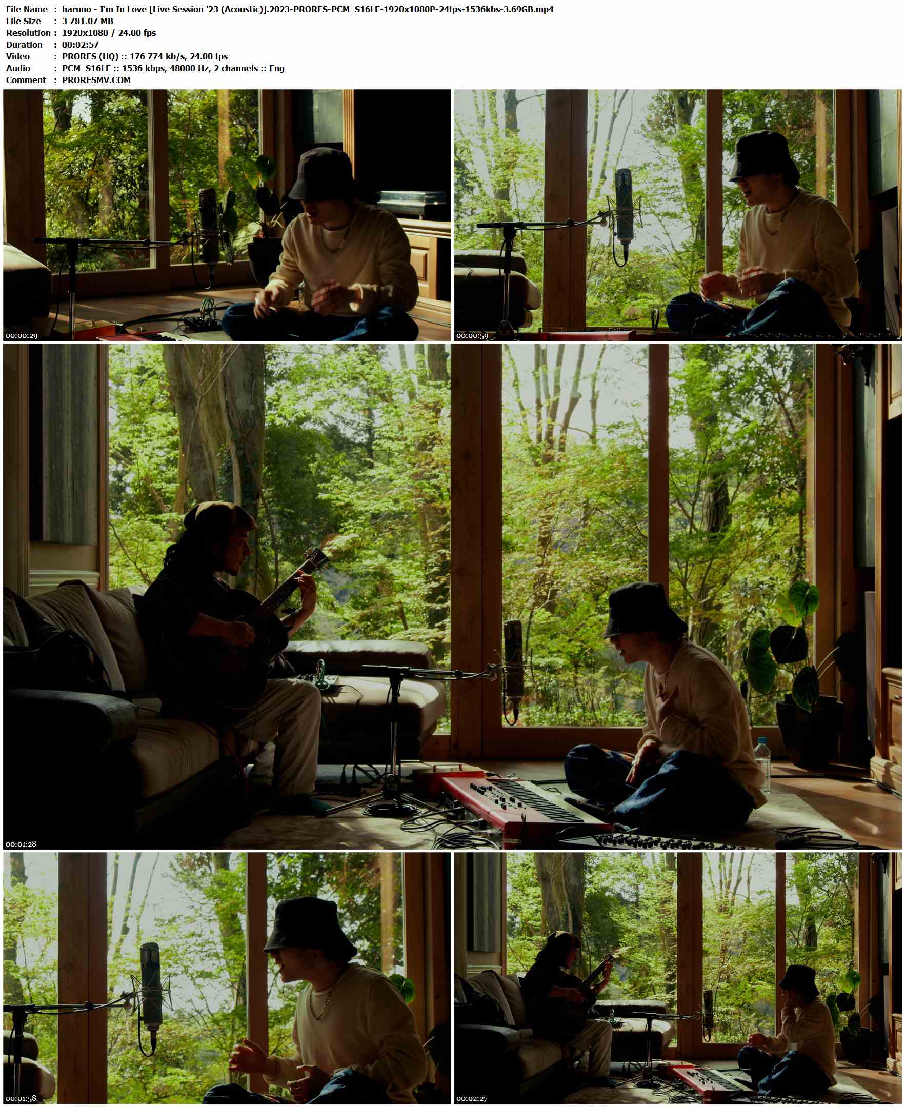 haruno - I'm In Love [Live Session '23 (Acoustic)].2023-PRORES-PCM_S16LE-1920x1080P-24fps-1536kbs-3.69GB官方MV_高清MV